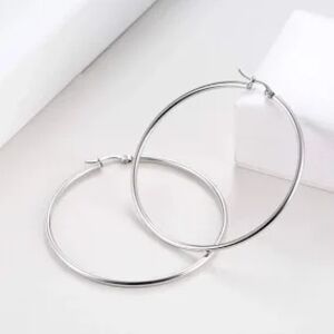 Elegant Silver Hoop Earrings